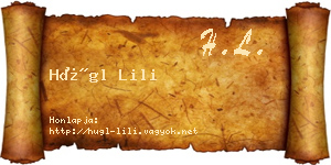 Hügl Lili névjegykártya